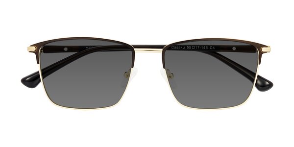 Front of Casaku in Coffee/Gold