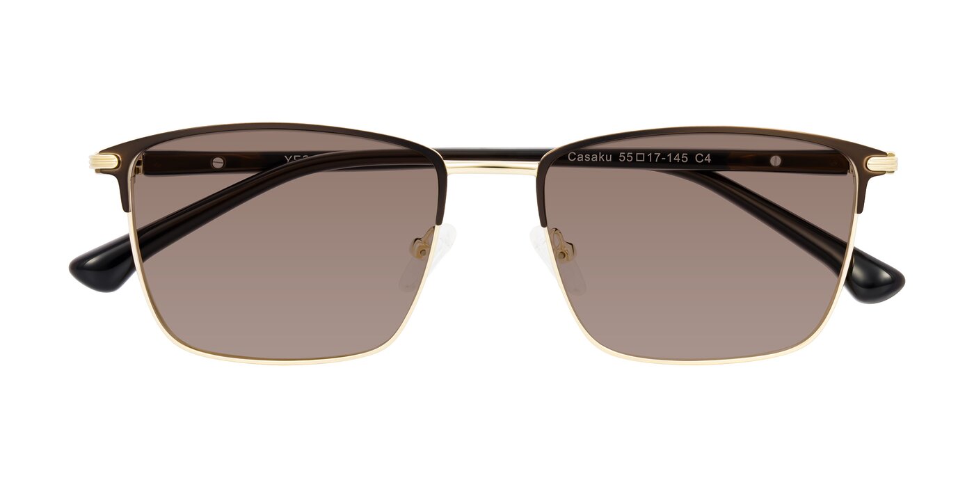 Casaku - Coffee/Gold Tinted Sunglasses