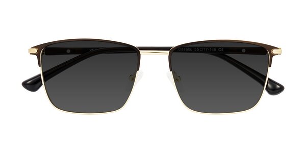 Front of Casaku in Coffee/Gold