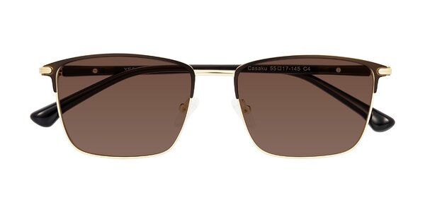 Front of Casaku in Coffee/Gold