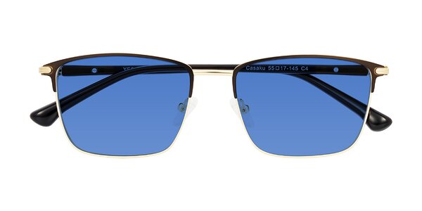 Front of Casaku in Coffee/Gold