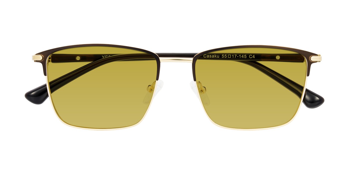 Casaku - Coffee/Gold Tinted Sunglasses