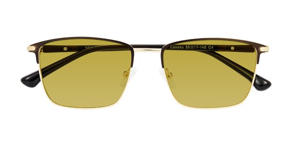 Front of Casaku in Coffee/Gold