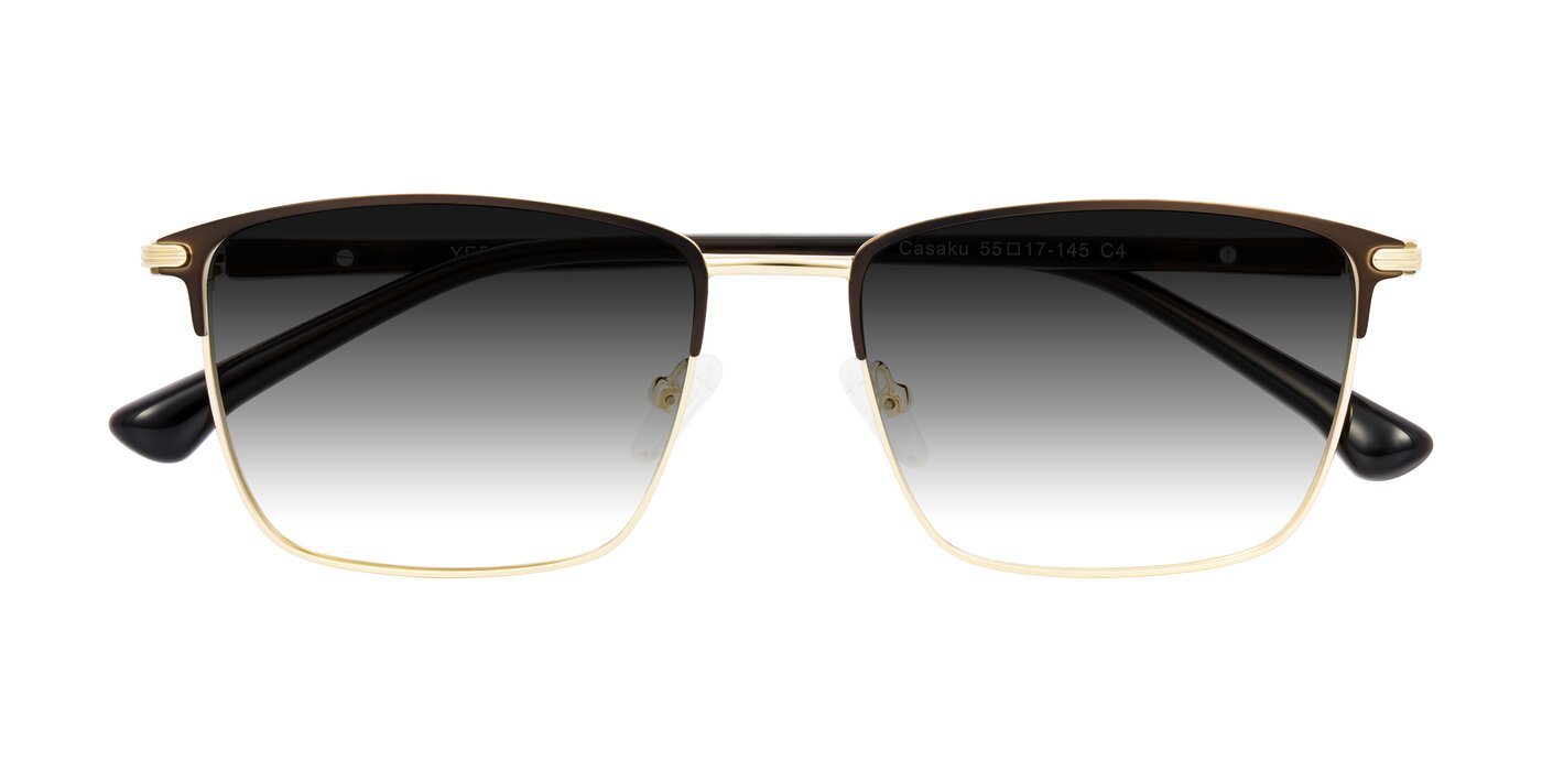 Casaku - Coffee/Gold Gradient Sunglasses