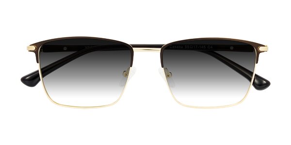 Front of Casaku in Coffee/Gold
