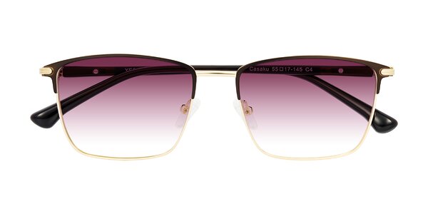 Front of Casaku in Coffee/Gold
