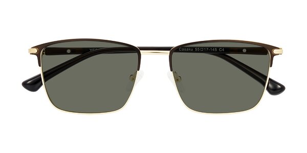 Front of Casaku in Coffee/Gold