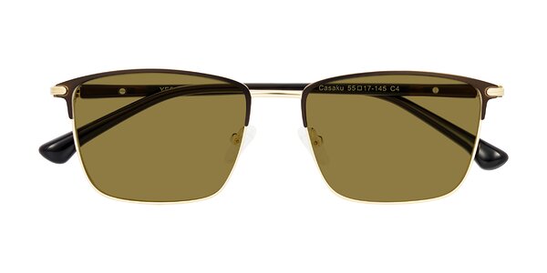 Front of Casaku in Coffee/Gold