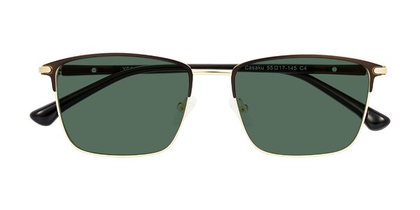 Front of Casaku in Coffee/Gold