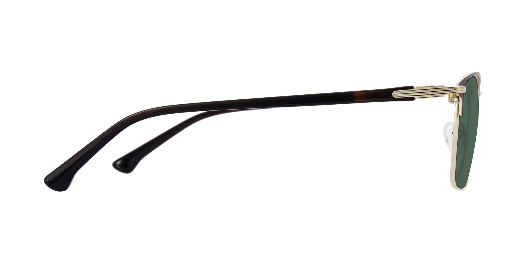 Side of Casaku in Coffee/Gold with Green Polarized Lenses
