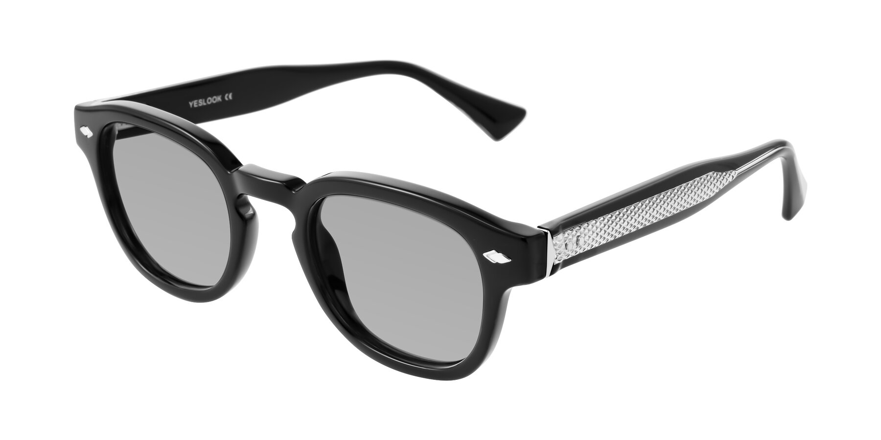 Angle of Sunny in Black with Light Gray Tinted Lenses