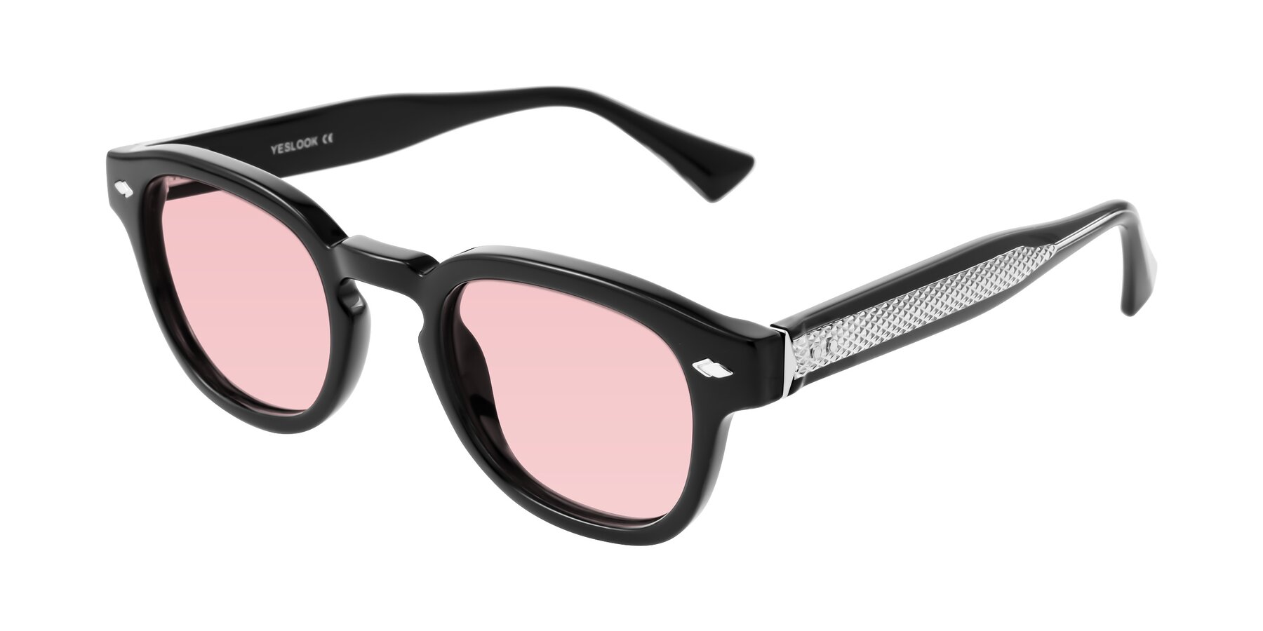 Angle of Sunny in Black with Light Garnet Tinted Lenses