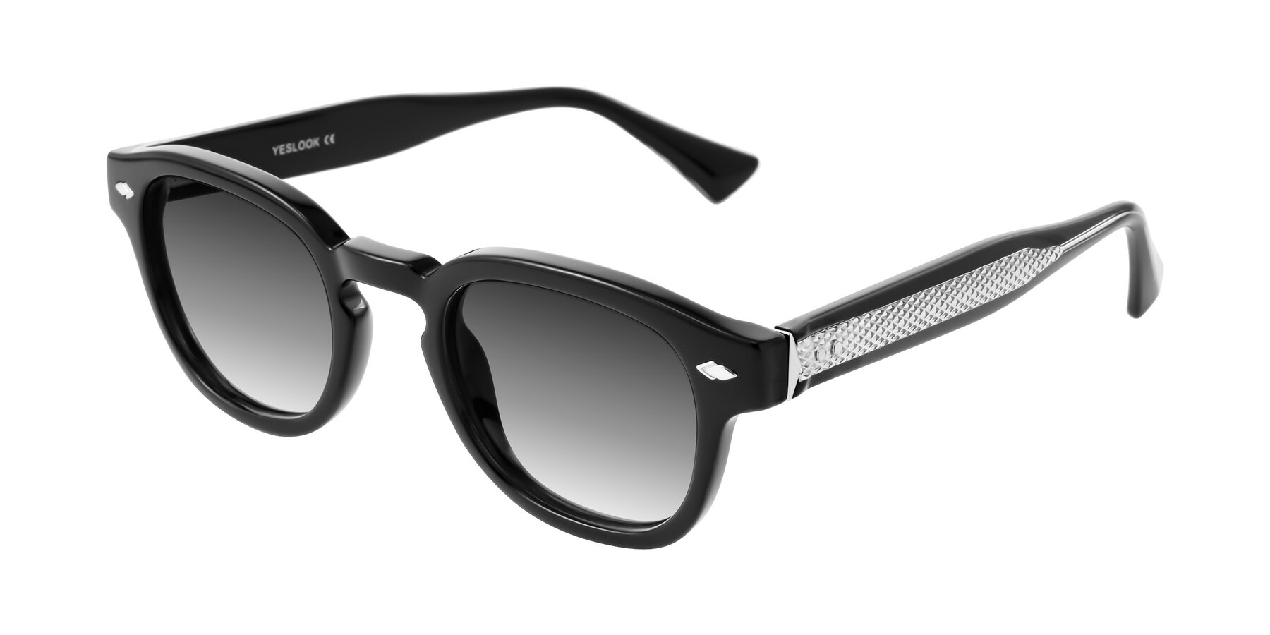 Angle of Sunny in Black with Gray Gradient Lenses