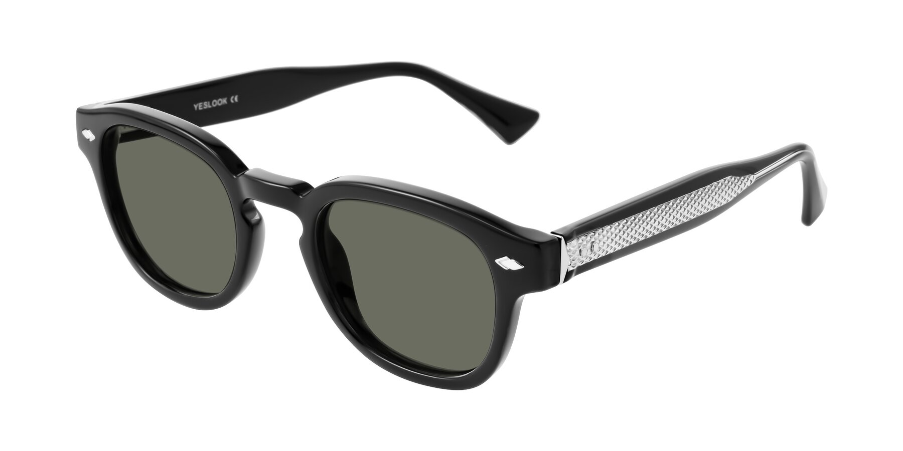 Angle of Sunny in Black with Gray Polarized Lenses