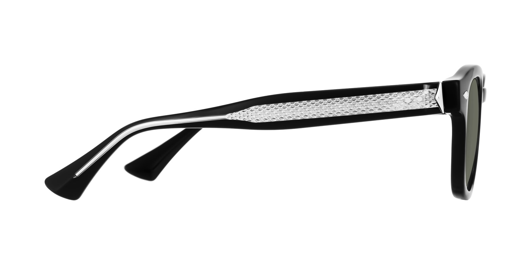 Side of Sunny in Black with Gray Polarized Lenses