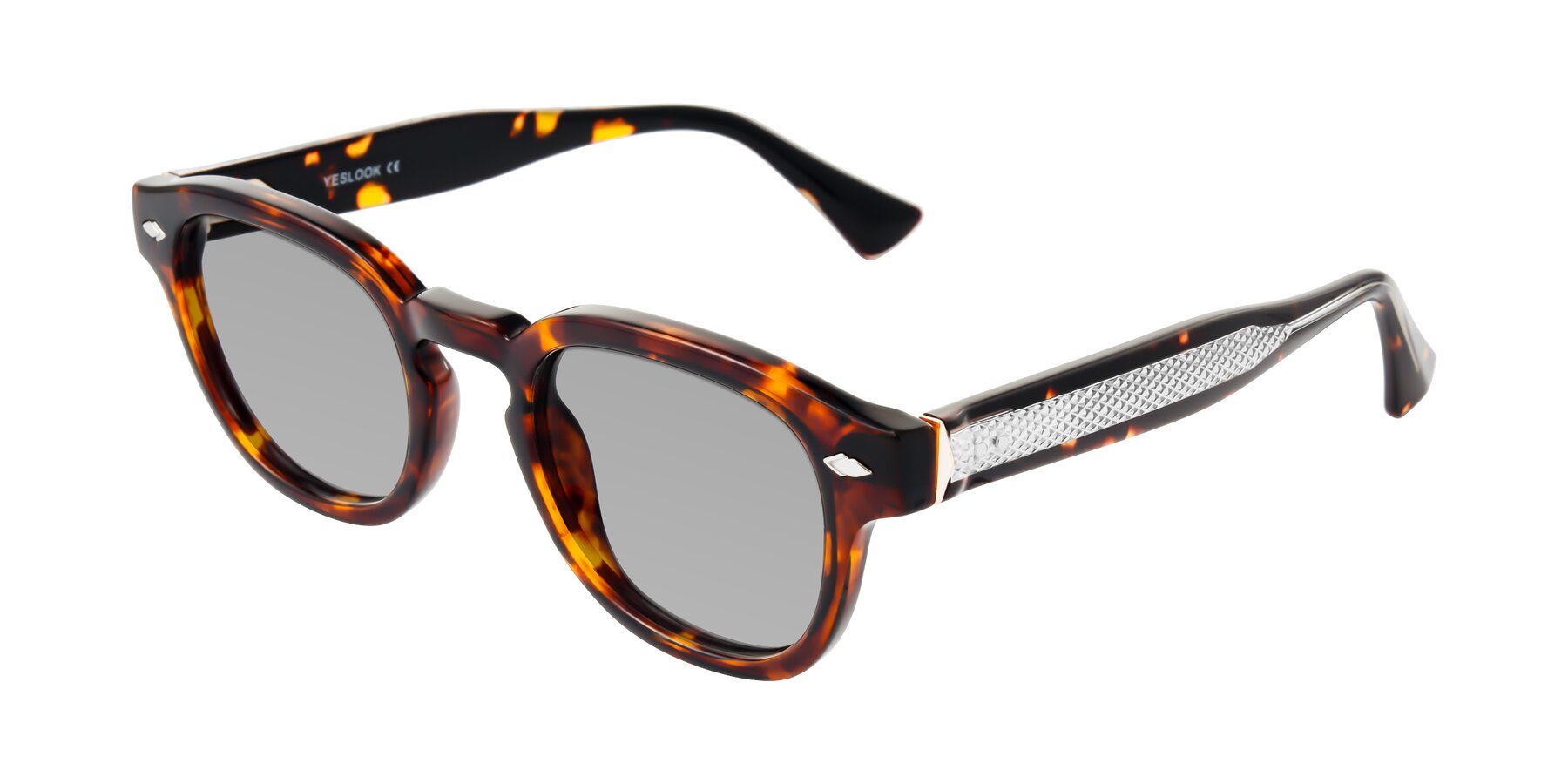 Angle of Sunny in Tortoise with Light Gray Tinted Lenses