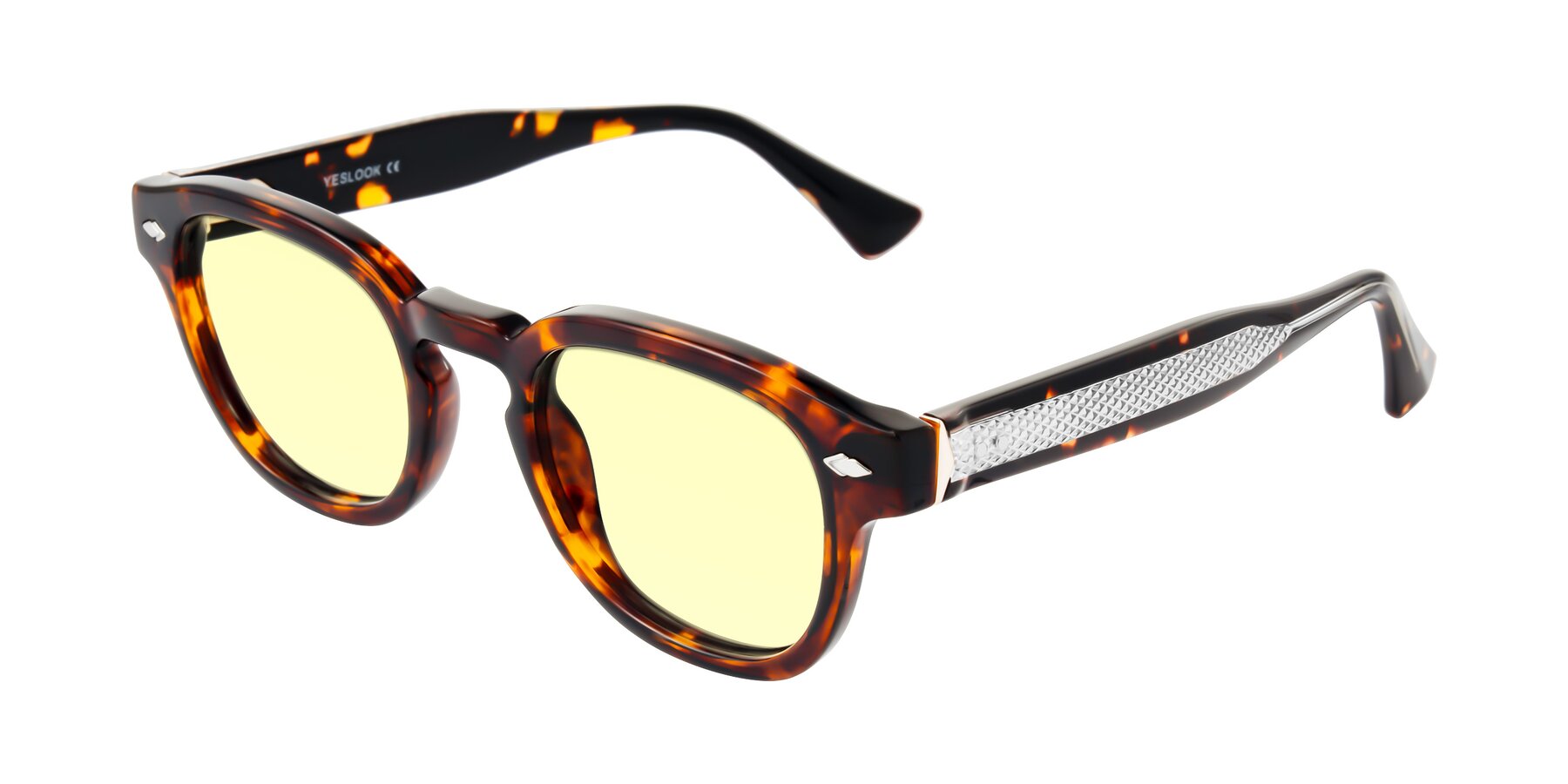 Angle of Sunny in Tortoise with Light Yellow Tinted Lenses