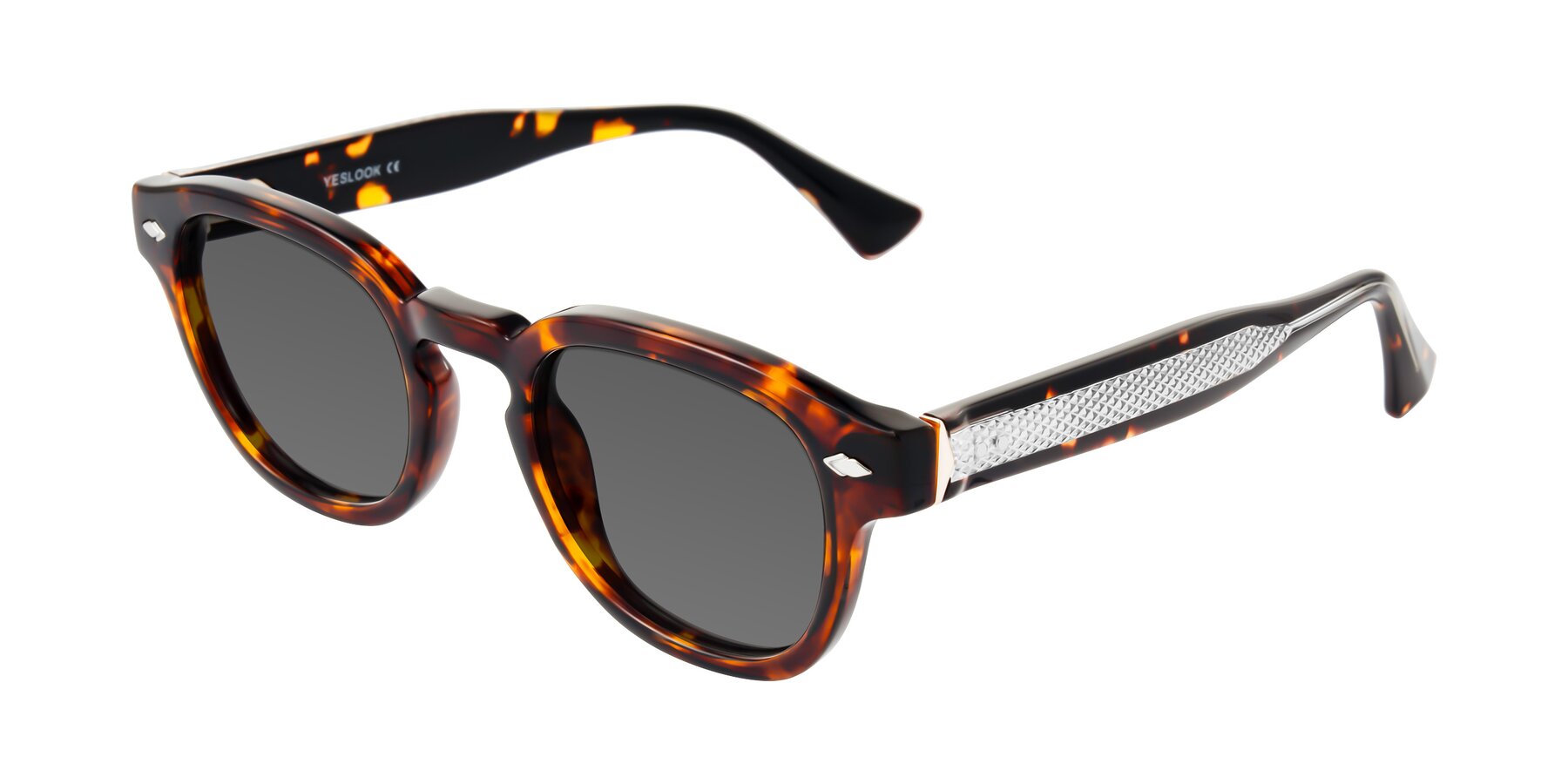 Angle of Sunny in Tortoise with Medium Gray Tinted Lenses
