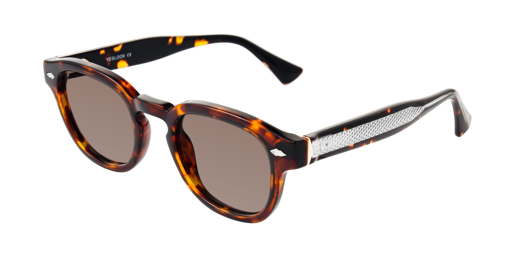 Angle of Sunny in Tortoise with Medium Brown Tinted Lenses