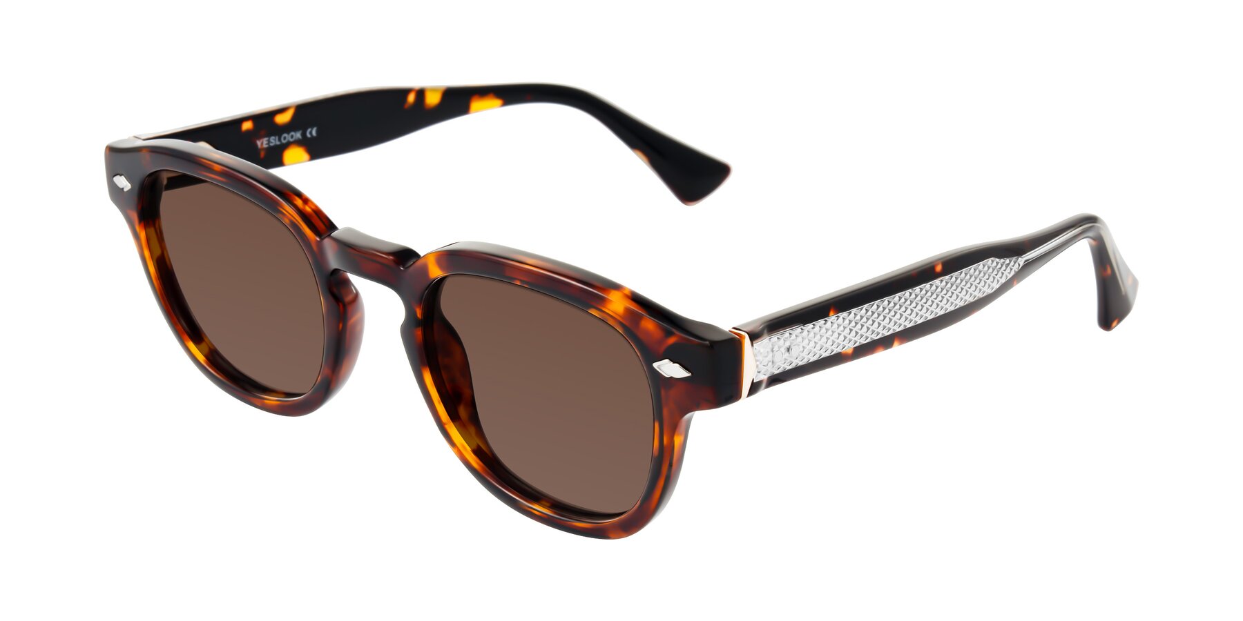 Angle of Sunny in Tortoise with Brown Tinted Lenses