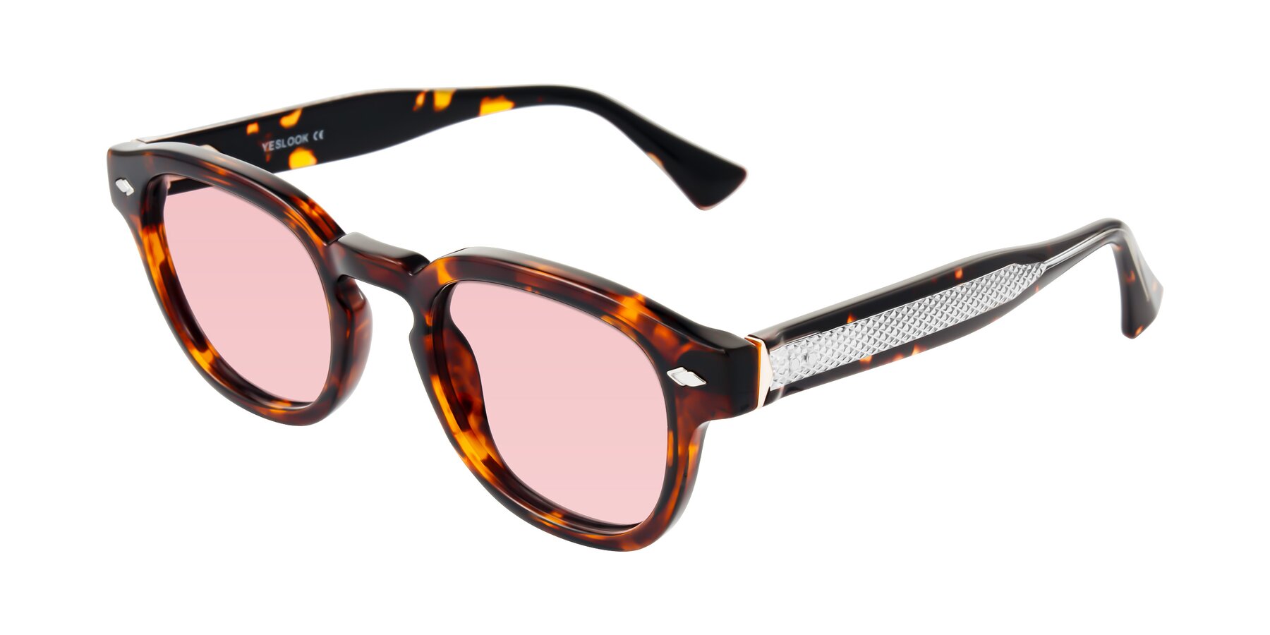 Angle of Sunny in Tortoise with Light Garnet Tinted Lenses
