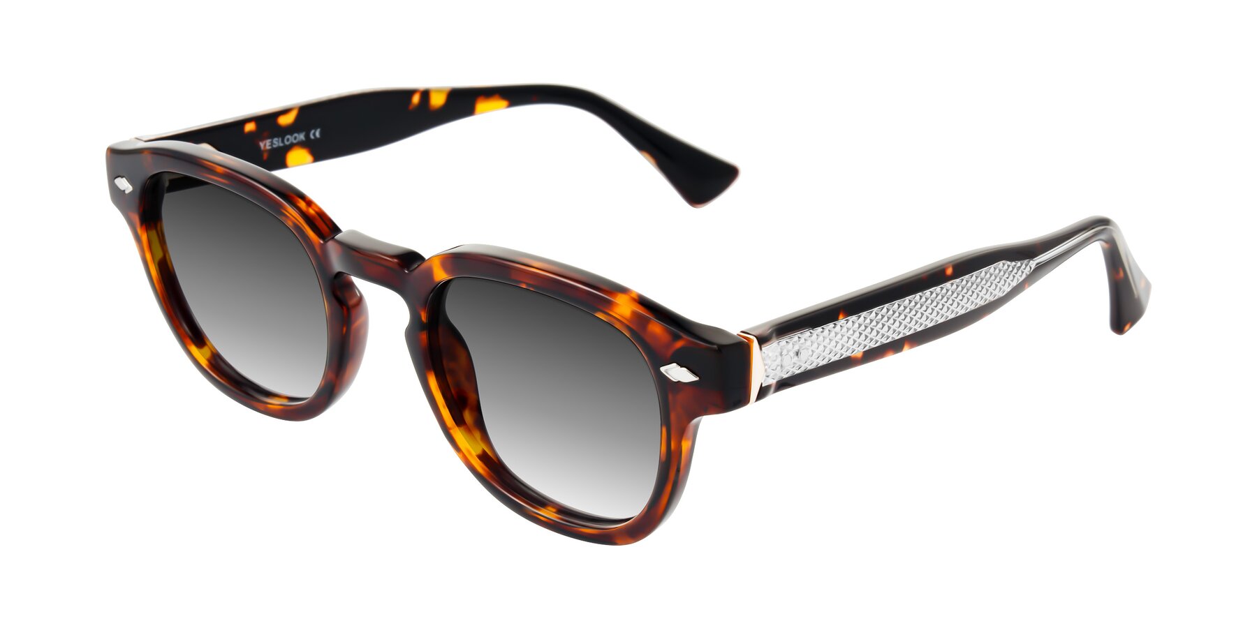Angle of Sunny in Tortoise with Gray Gradient Lenses
