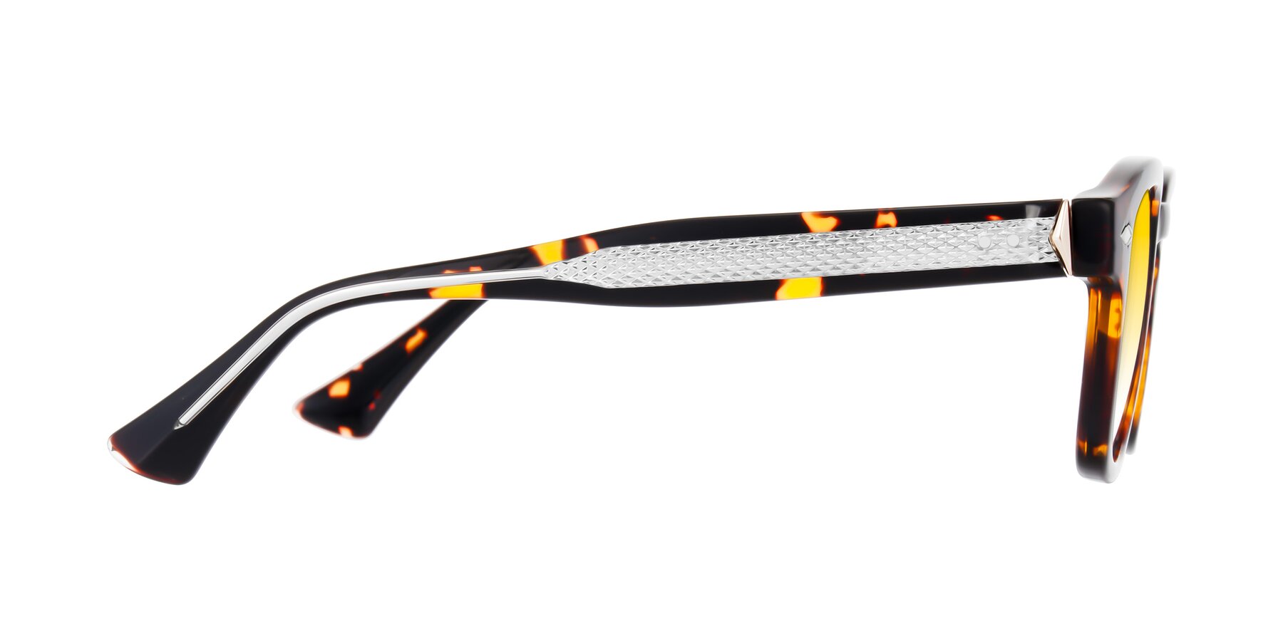 Side of Sunny in Tortoise with Yellow Gradient Lenses