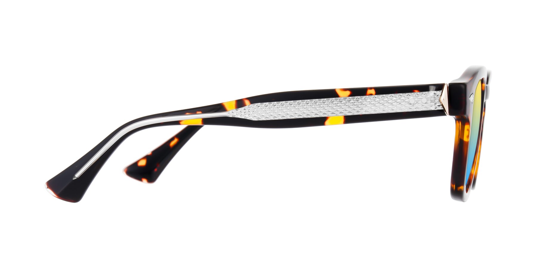 Side of Sunny in Tortoise with Yellow / Blue Gradient Lenses