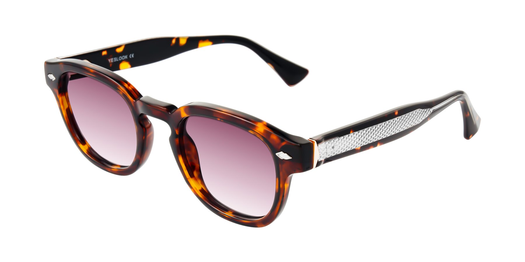 Angle of Sunny in Tortoise with Wine Gradient Lenses
