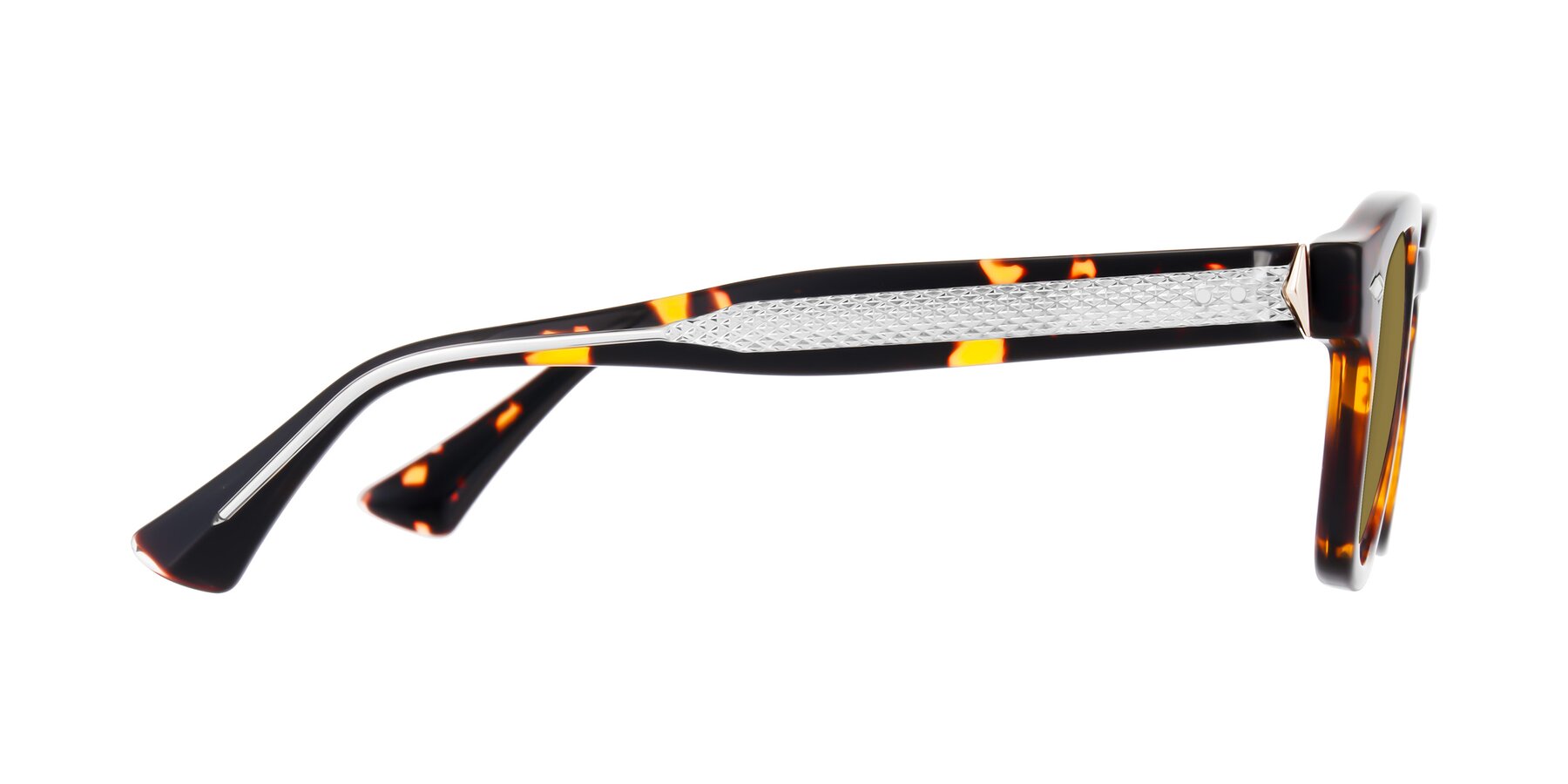 Side of Sunny in Tortoise with Brown Polarized Lenses