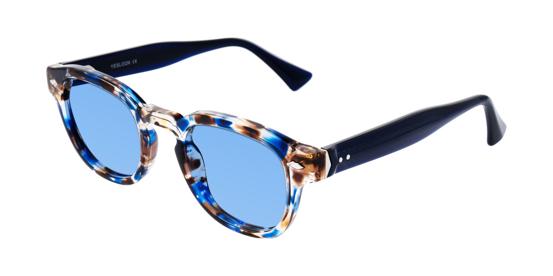 Angle of Sunny in Jellyfish Tortoise with Medium Blue Tinted Lenses