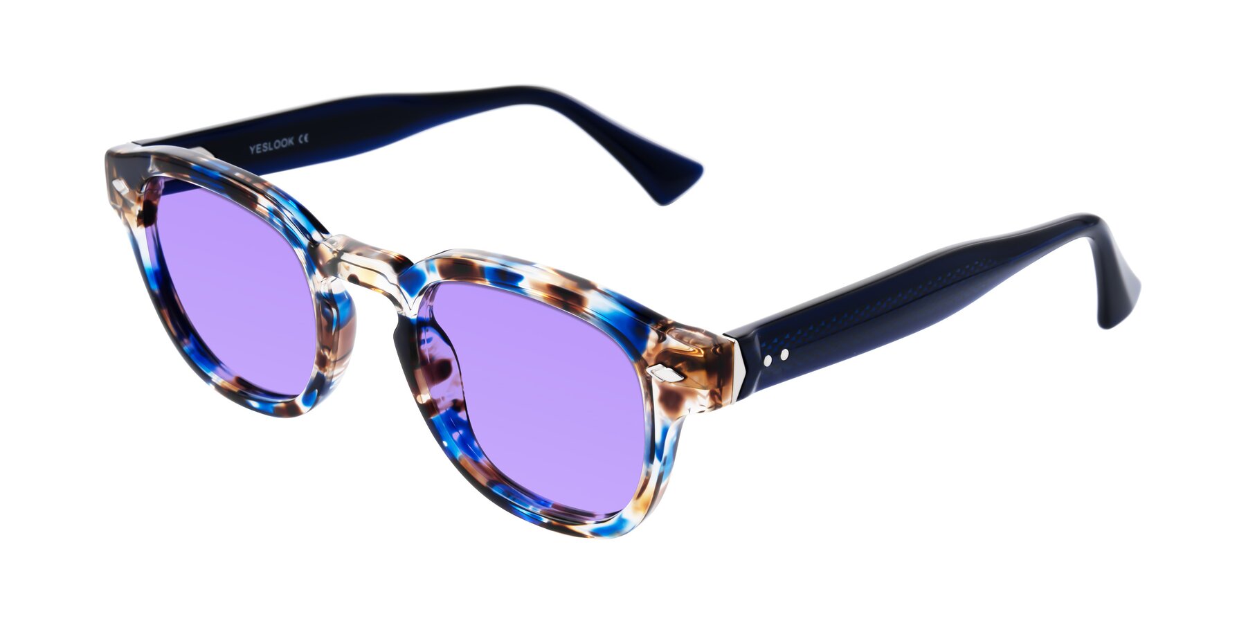 Angle of Sunny in Jellyfish Tortoise with Medium Purple Tinted Lenses