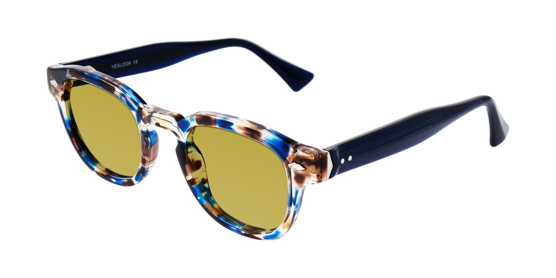 Angle of Sunny in Jellyfish Tortoise with Champagne Tinted Lenses