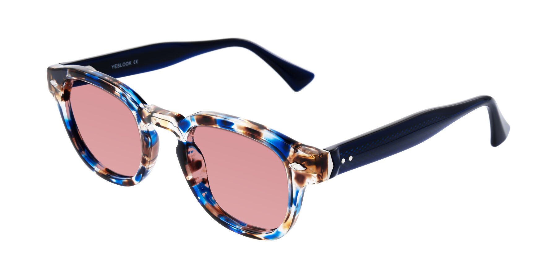 Angle of Sunny in Jellyfish Tortoise with Medium Garnet Tinted Lenses