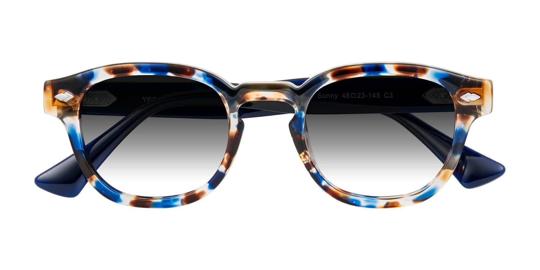 Folded Front of Sunny in Jellyfish Tortoise with Gray Gradient Lenses