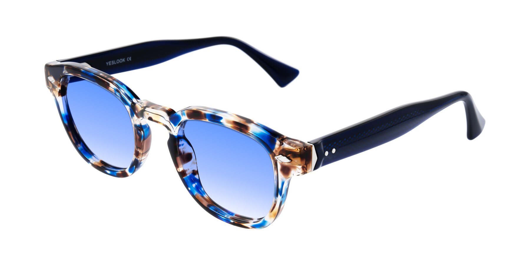 Angle of Sunny in Jellyfish Tortoise with Blue Gradient Lenses