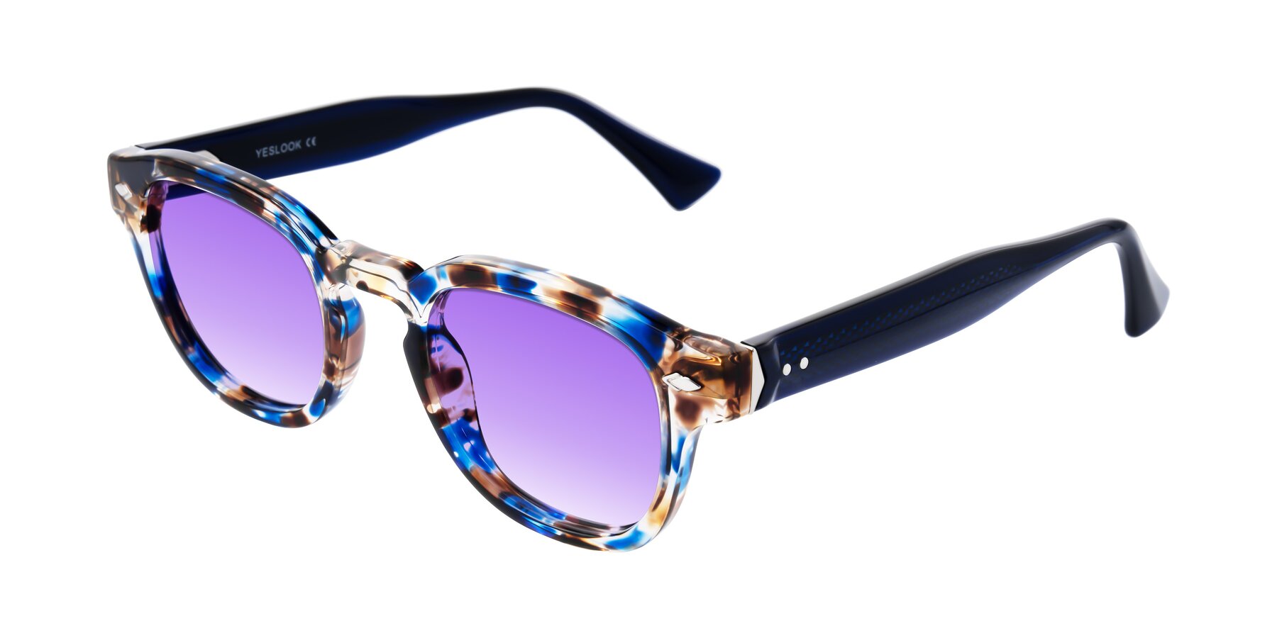 Angle of Sunny in Jellyfish Tortoise with Purple Gradient Lenses
