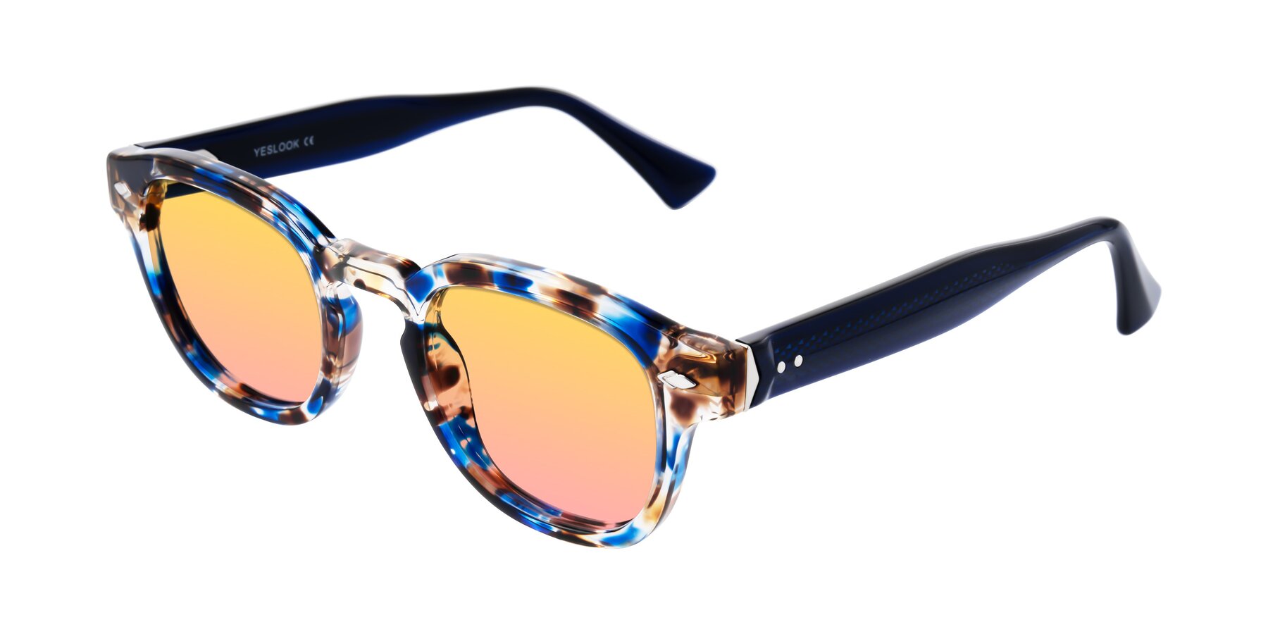 Angle of Sunny in Jellyfish Tortoise with Yellow / Pink Gradient Lenses