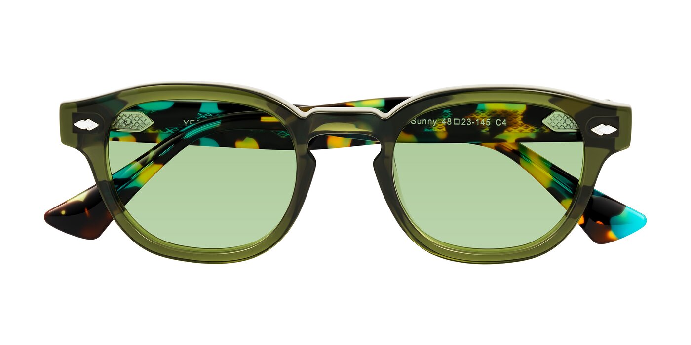 Sunny - Green Tinted Sunglasses