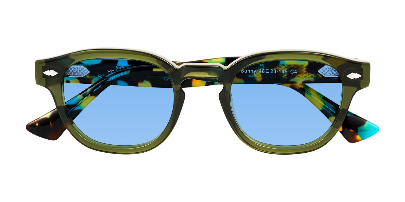 Sunny - Green Tinted Sunglasses