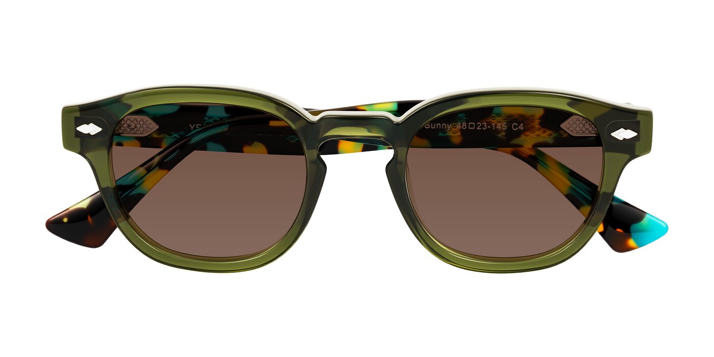 Sunny - Green Tinted Sunglasses