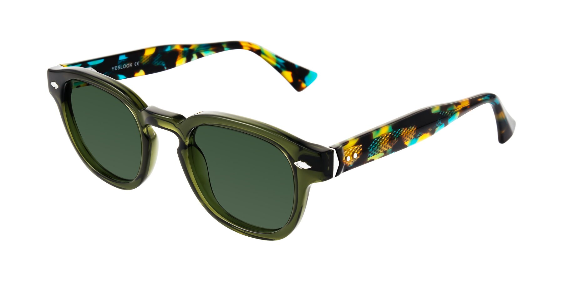 Angle of Sunny in Green with Green Tinted Lenses