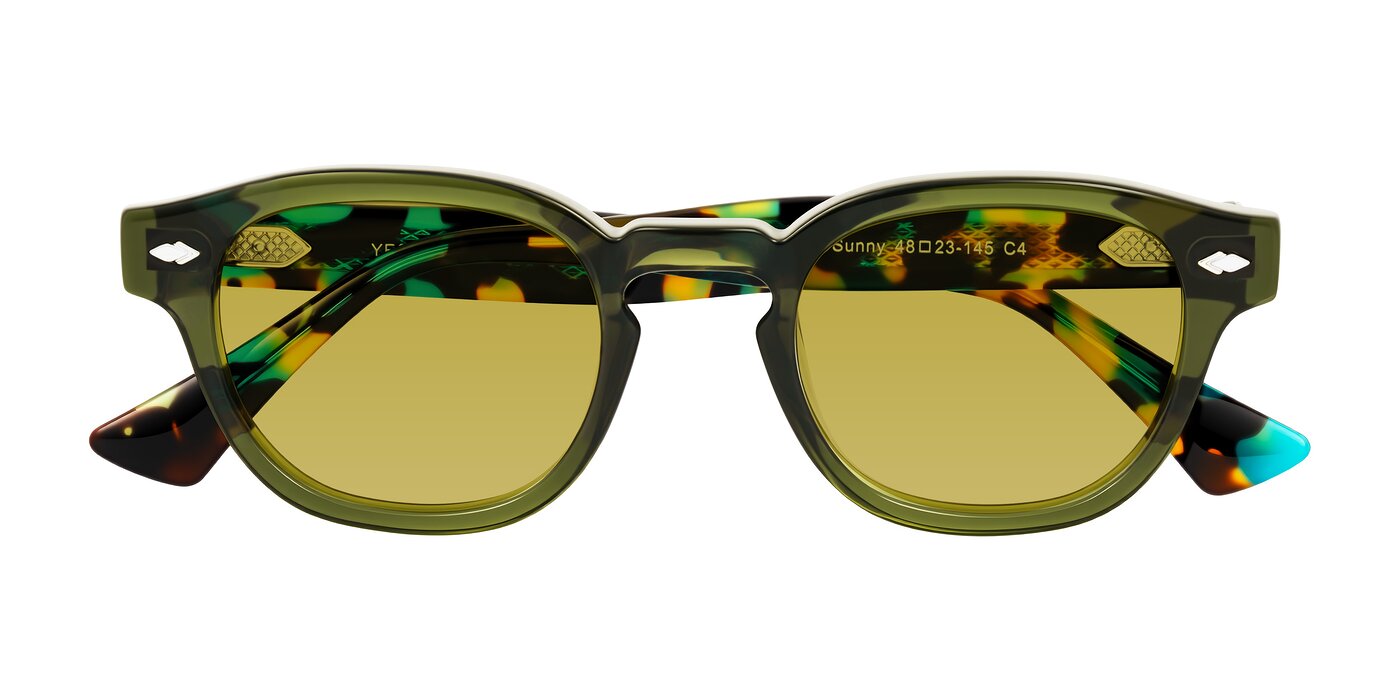 Sunny - Green Tinted Sunglasses