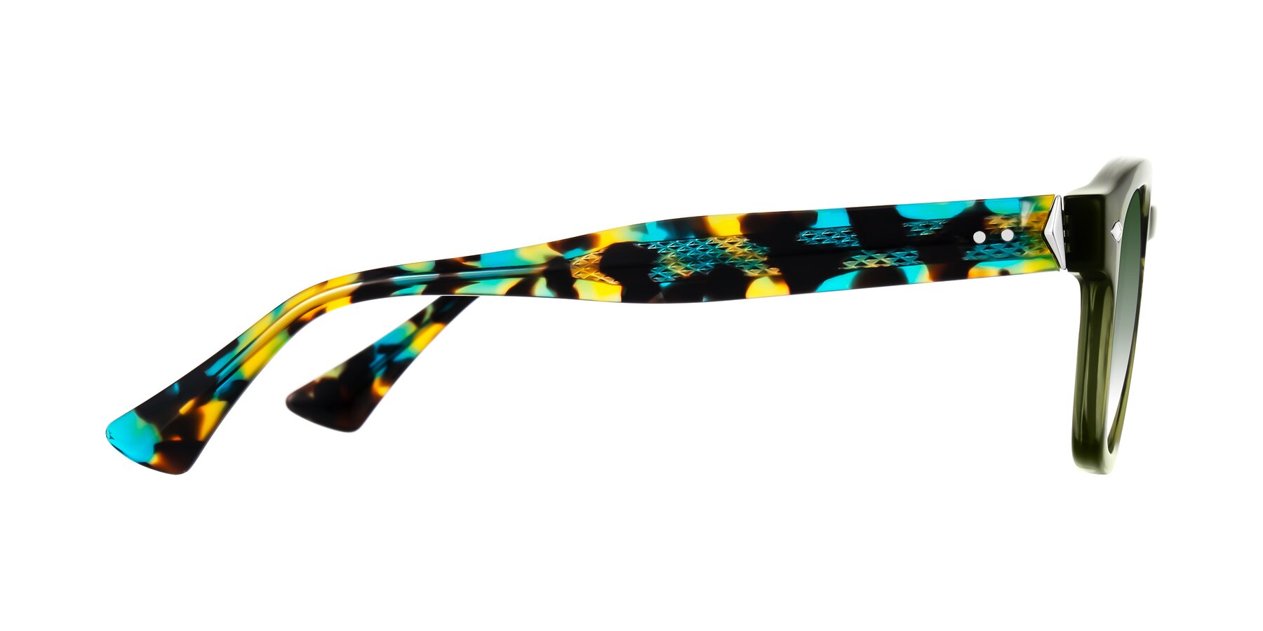 Side of Sunny in Green with Green Gradient Lenses