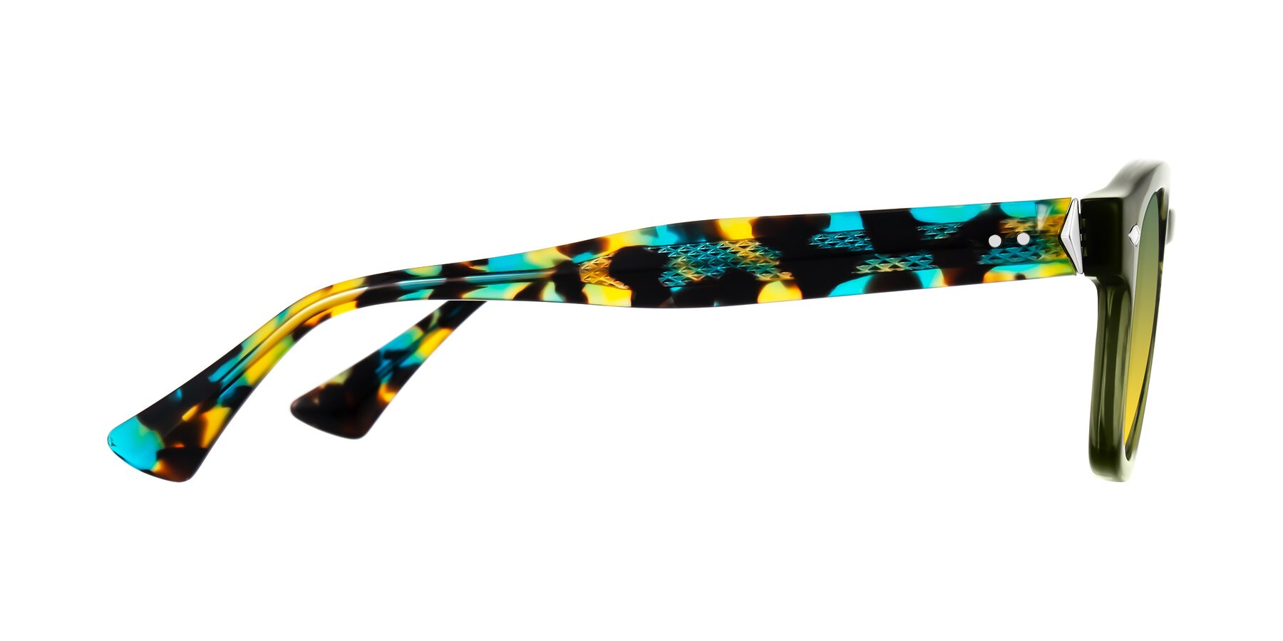 Side of Sunny in Green with Green / Yellow Gradient Lenses