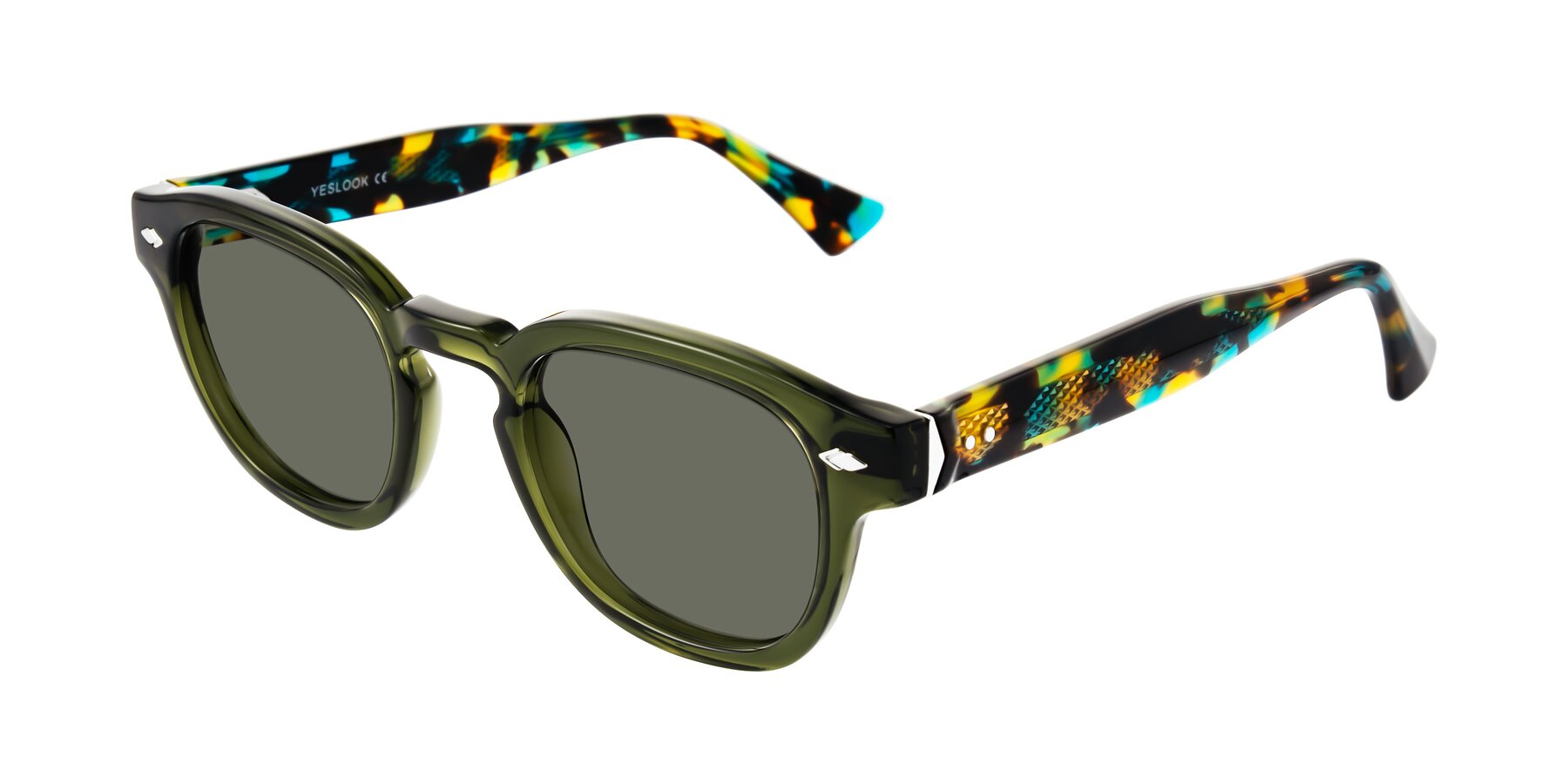 Angle of Sunny in Green with Gray Polarized Lenses