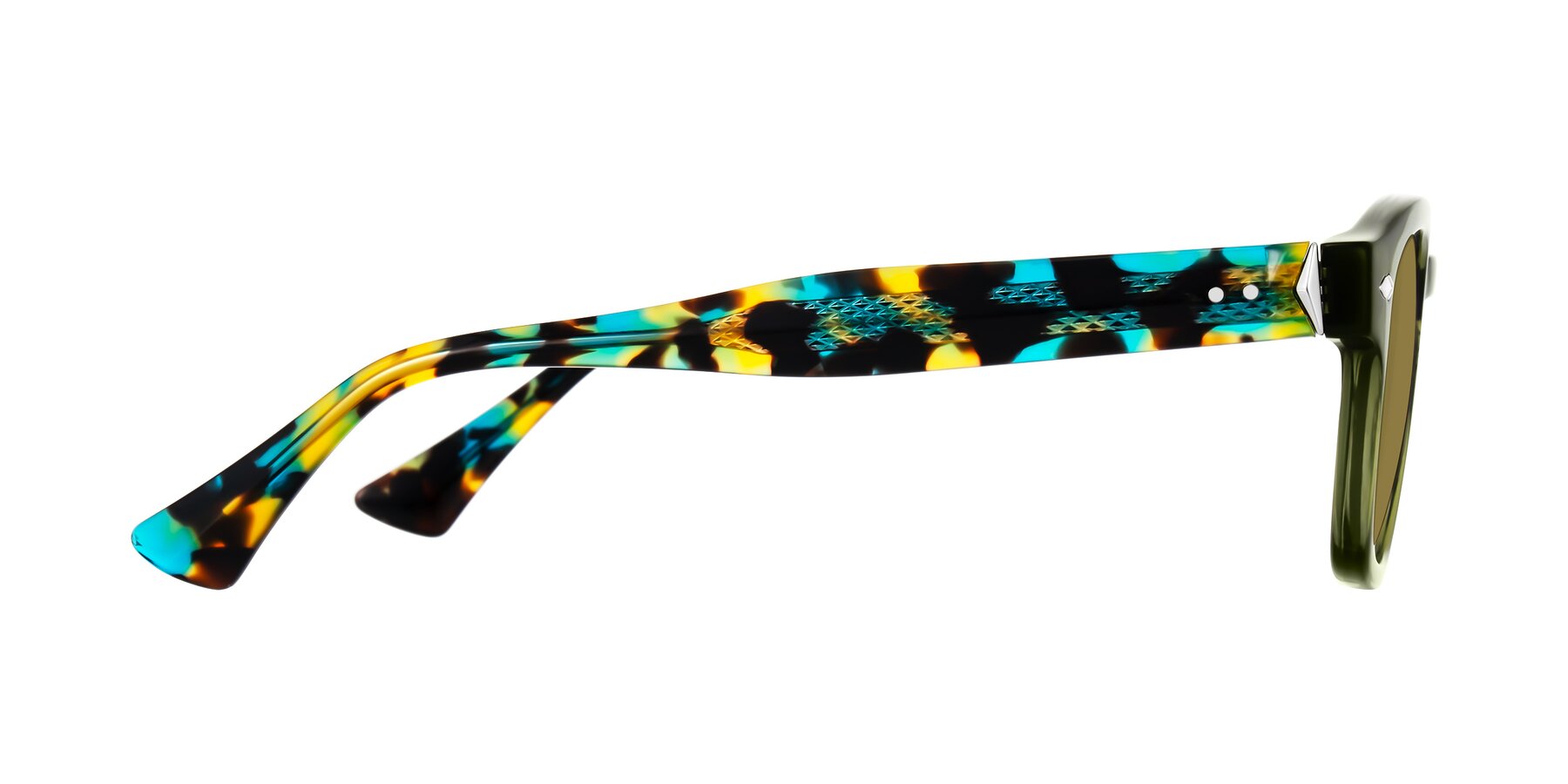 Side of Sunny in Green with Brown Polarized Lenses