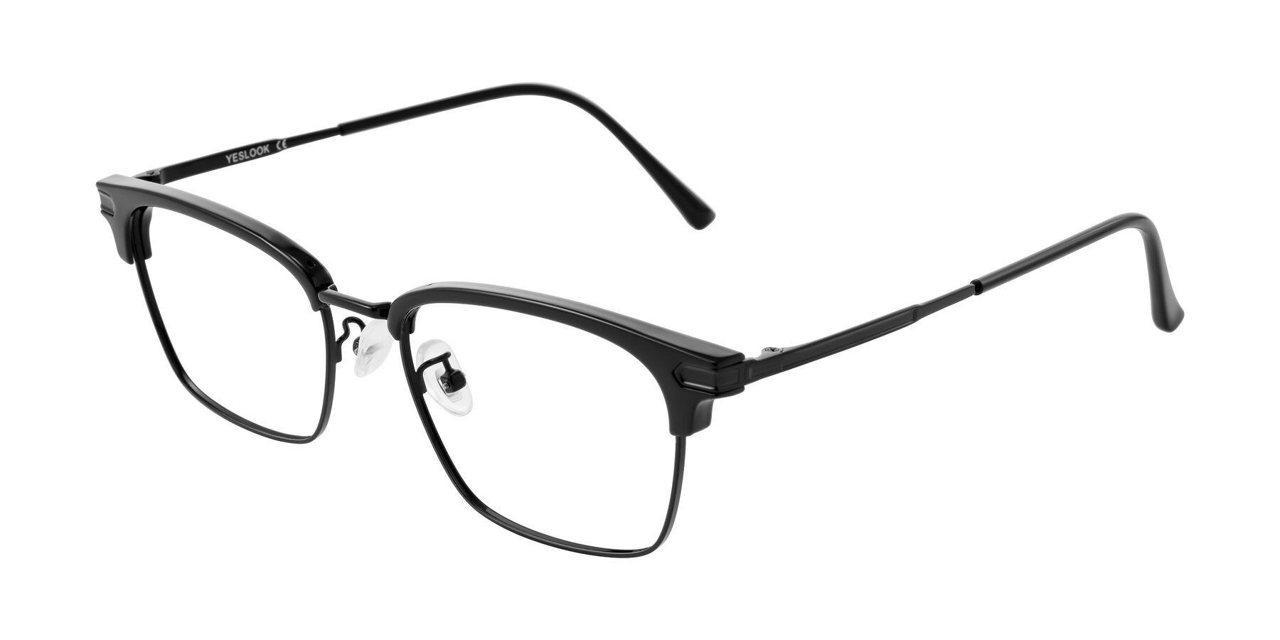 Angle of Adsule in Black with Clear Blue Light Blocking Lenses