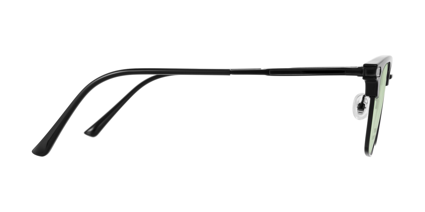Side of Adsule in Black with Light Green Tinted Lenses