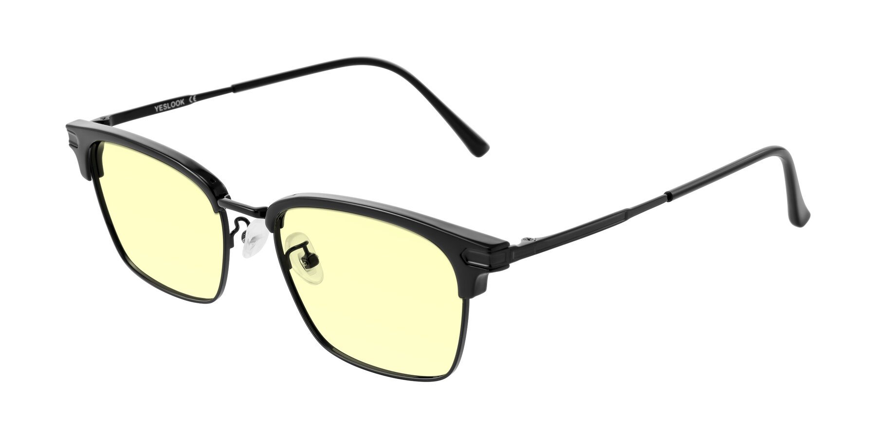 Angle of Adsule in Black with Light Yellow Tinted Lenses